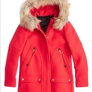 J.CREW PETITE CHATEAU PARKA IN ITALIAN STADIUM-CLOTH WOOL SIZE 2P J8369